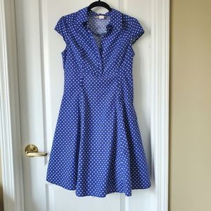 Retro style fit and flare dress
